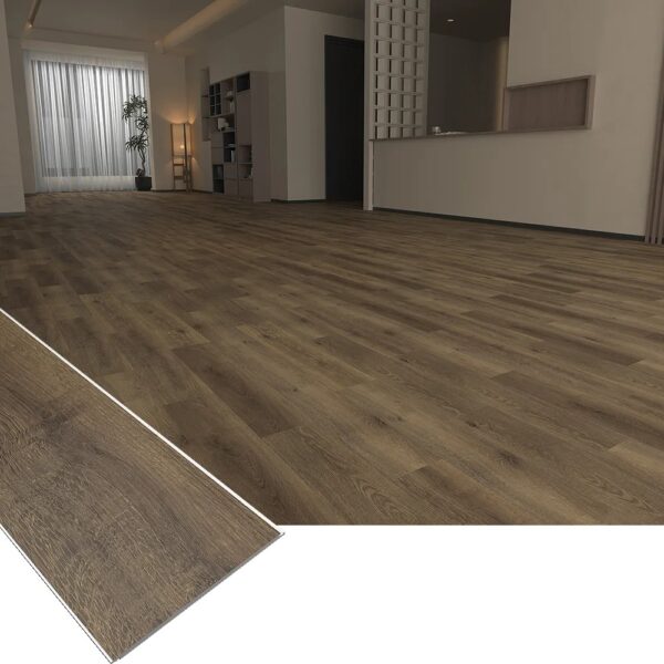 3D Embossed SPC Flooring Realistic Wood Grain Vinyl Tile
