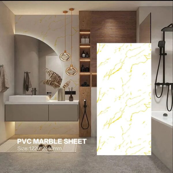 UV Marble Look PVC Sheet With Anti-Fingerprint