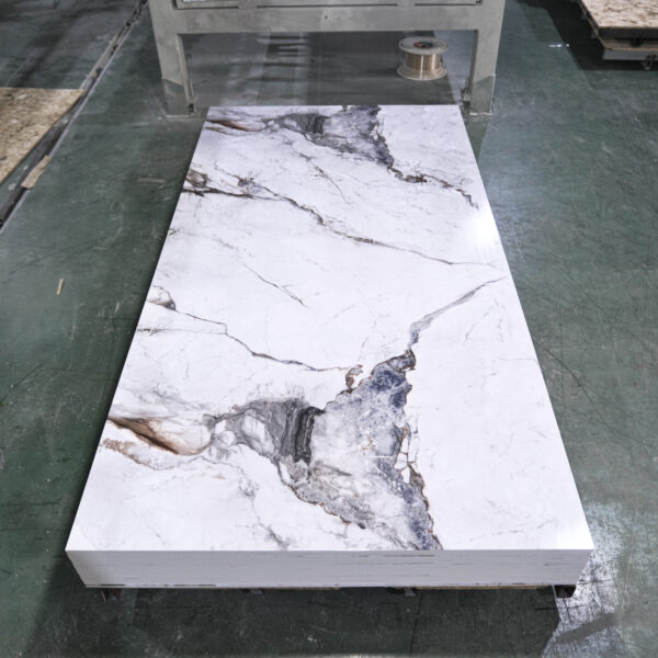 1220*2440mm PVC Marble Sheet 3mm Laminated Wall Cladding for Hotel Office Exterior Interior Walls Chinese Hospital Wall Decor