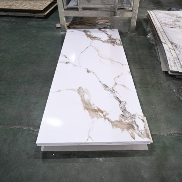 1220*2440mm PVC Marble Sheet 3mm Laminated Wall Cladding for Hotel Office Exterior Interior Walls Chinese Hospital Wall Decor