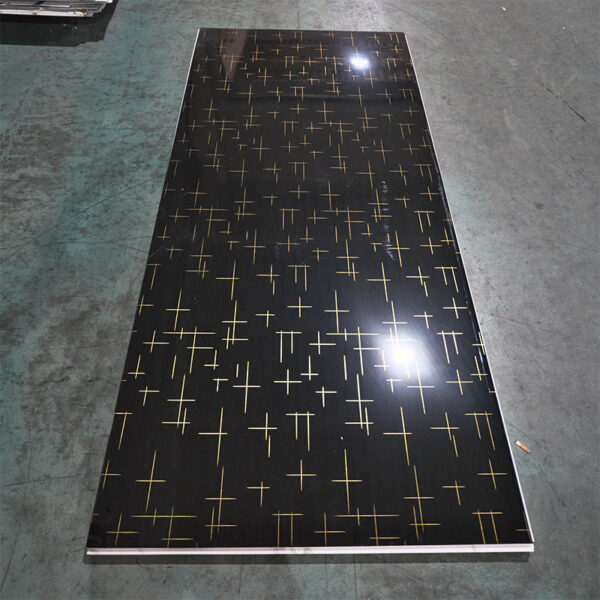 uv pvc marble sheet UV Marble PVC Wall Panels With Metallic Veins