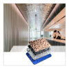 bamboo charcaol wall panel Free Sample Water Ripple Bamboo Charcoal Wood Veneer Wall / Ceiling Panel Cladding