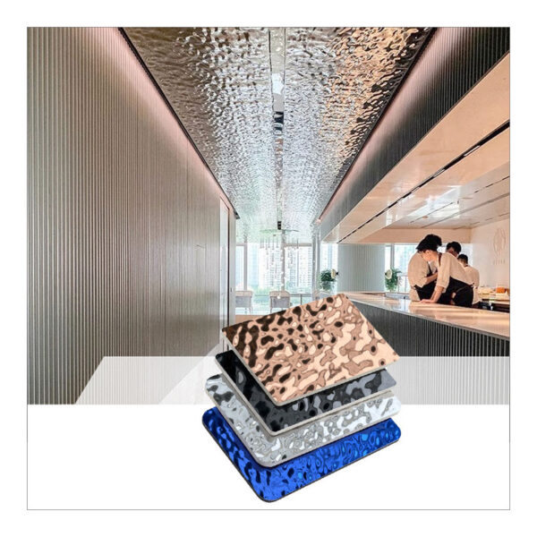bamboo charcaol wall panel Free Sample Water Ripple Bamboo Charcoal Wood Veneer Wall / Ceiling Panel Cladding