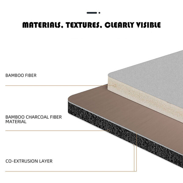 主图_03 Free Sample Water Ripple Bamboo Charcoal Wood Veneer Wall / Ceiling Panel Cladding