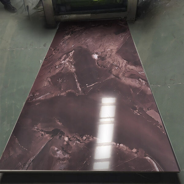 Flexible Bendable Marble Texture Decoration Carbon Crystal Plate / Bamboo Charcoal Fiber Wood Veneer Wall Panel & Board