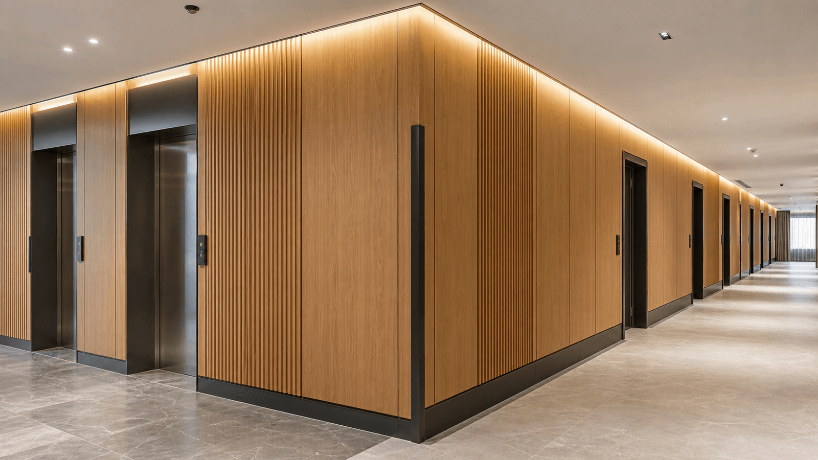 Wall panels for commercial interiors and cleaning planning